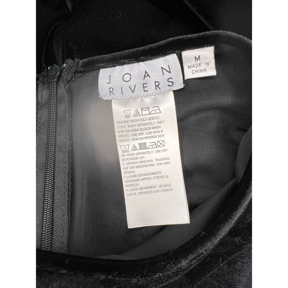 Joan Rivers Velvet Jumpsuit A298060 Black Size M - Picture 6 of 6